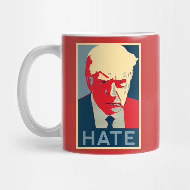 Trump mug shot Obama HOPE poster style by MononcGeek